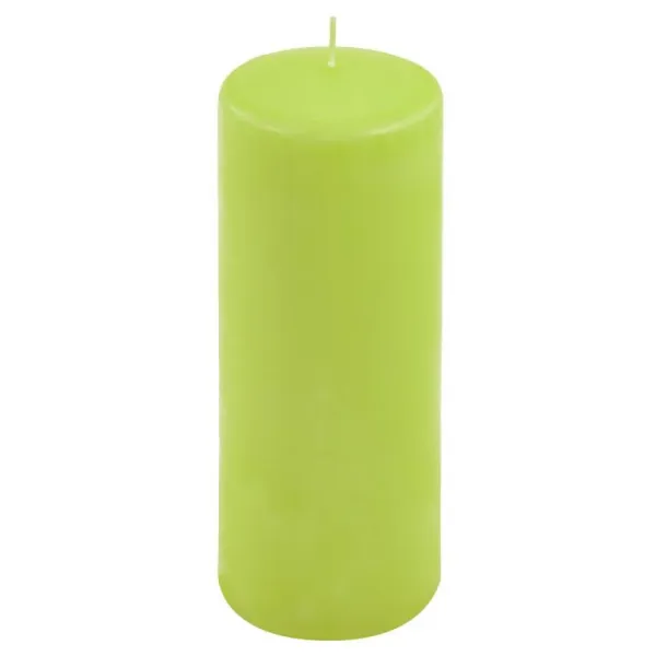 Sada stĺpových sviečok, 20 cm, Ø 7,5 cm, svetlozelená, 2 ks