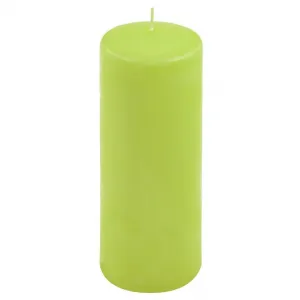 Sada stĺpových sviečok, 20 cm, Ø 7,5 cm, svetlozelená, 2 ks