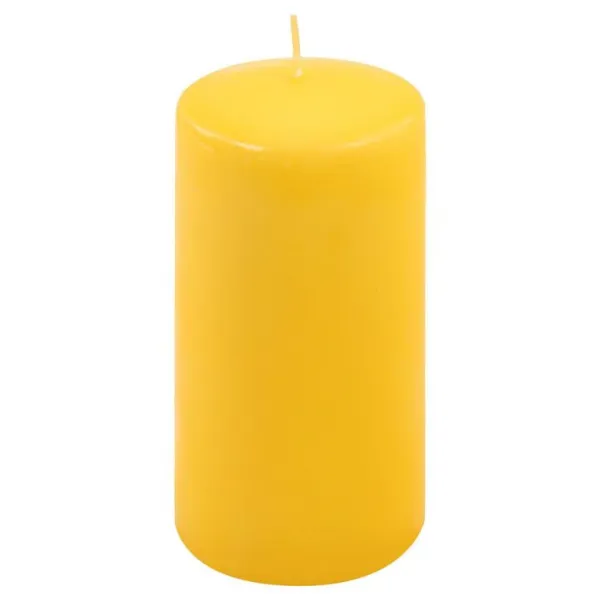 Sada stĺpových sviečok, 15 cm, Ø 7,5 cm, žltá, 2 ks