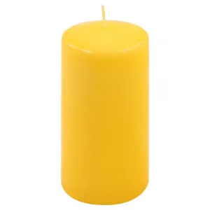 Sada stĺpových sviečok, 15 cm, Ø 7,5 cm, žltá, 2 ks