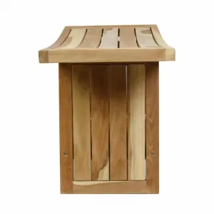 Stolička DIVERO, masívny neošetrený teak, 60 x 35 x 45 cm