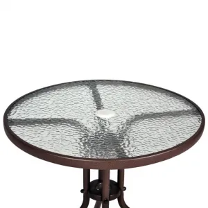 Záhradný balkónový set, polyratan, 2 stoličky + sklenený stô