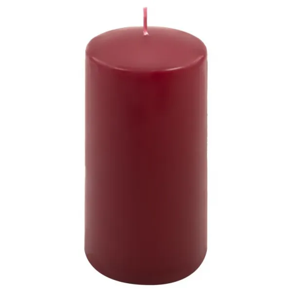 Sada stĺpových sviečok, 15 cm, Ø 7,5 cm, vínová, 2 ks