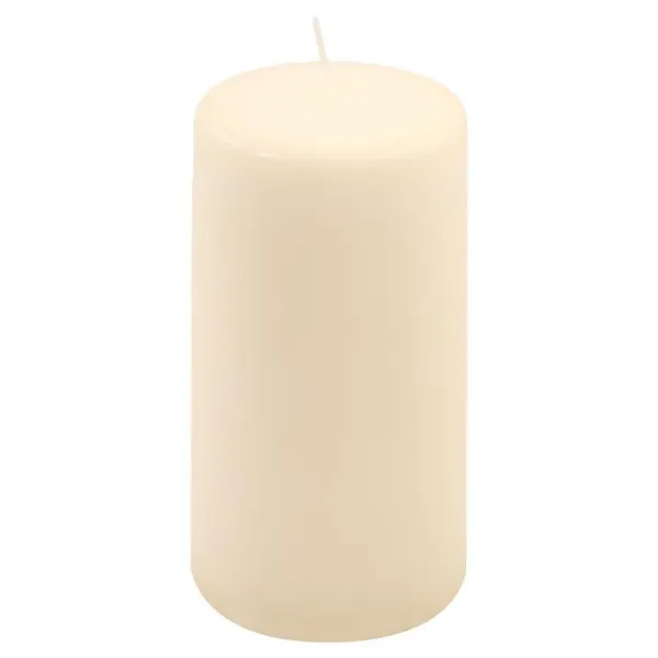 Sada stĺpových sviečok, 15 cm, Ø 7,5 cm, krémová, 6 ks