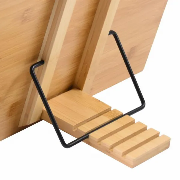 Stojan na knihy, bambus, 39 x 28 x 4,2 cm