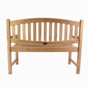 2 miestna lavica DIVERO, ošetrené teakové drevo, 120 cm