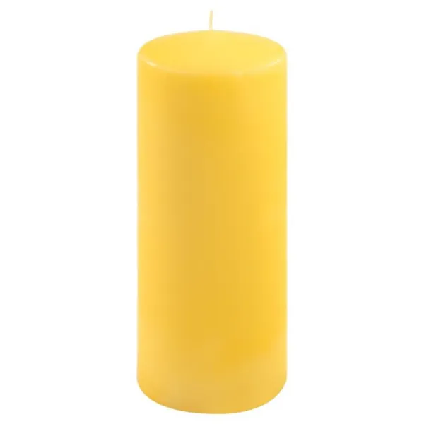 Sada stĺpových sviečok, 25 cm, Ø 10 cm, žltá, 2 ks