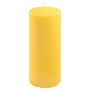 Sada stĺpových sviečok, 25 cm, Ø 10 cm, žltá, 2 ks