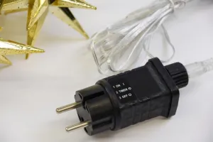 Svetelná LED reťaz, 10 LED, hviezdy, 12 cm, teplá biela