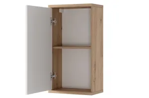 Szynaka Závesná horná kúpeľňová skrinka Sting 71 38 cm dub Artisan/biela