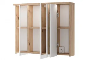 Szynaka Závesná zrkadlová skrinka s LED osvetlením Sting 58 80 cm dub Artisan