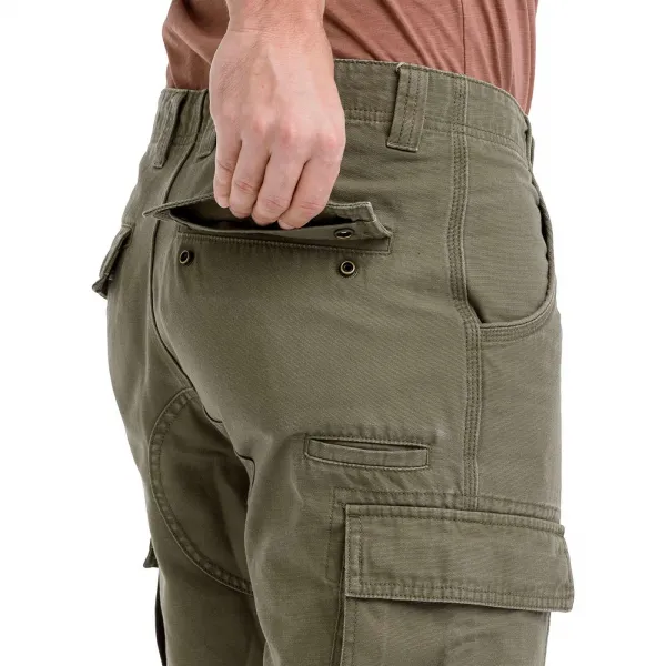 Bushman Pánske kapsáčové  nohavice Klawer, tmavá khaki 64