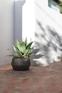 Kvetináč Harley Low, sivý diorit, viac veľkostí - Potterypots Velikost: S - ⌀ 36, v. 21,5 cm