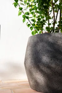 Kvetináč Harley, sivý diorit, viac veľkostí - Potterypots Velikost: S - ⌀ 36, v. 32 cm
