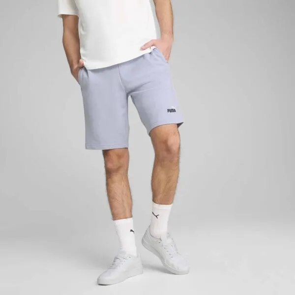 Puma ESSENTIALS+ LOGO LAB GRAPHIC SHORTS 10 Pánske teplákové kraťasy, svetlomodrá, veľkosť