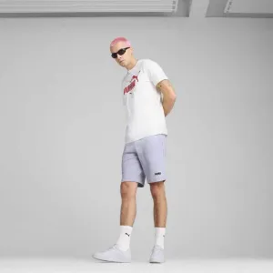 Puma ESSENTIALS+ LOGO LAB GRAPHIC SHORTS 10 Pánske teplákové kraťasy, svetlomodrá, veľkosť
