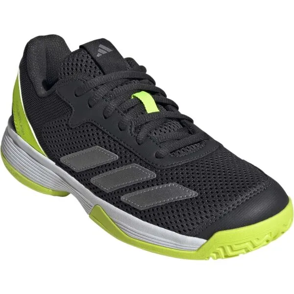 adidas COURTFLASH K Detská tenisová obuv, čierna, veľkosť 36