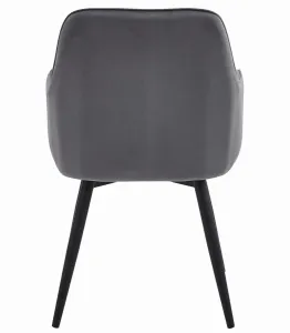 Otočné jedálenské kreslo NANA360 VELVET, tmavosivé