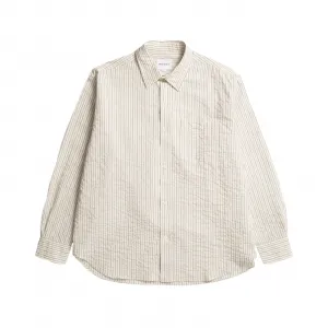 Norse Project Ole Oversized Striped Shirt "Chestnut" (N40-0828-2033)