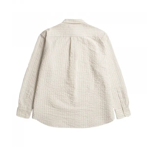 Norse Project Ole Oversized Striped Shirt "Chestnut" (N40-0828-2033)