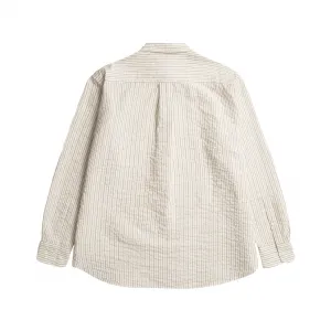 Norse Project Ole Oversized Striped Shirt "Chestnut" (N40-0828-2033)