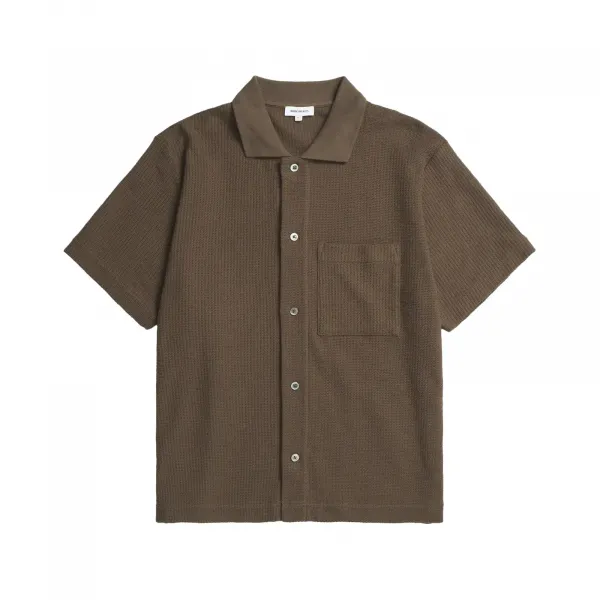 Norse Project Gustav Crochet Jersey Shirt "Chestnut" (N01-0683-2033)