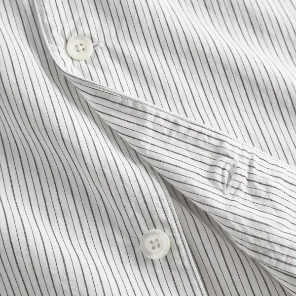 Norse Project Mads Poplin Stripe SS "Ecru" (N40-0831-0957)