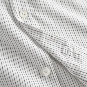 Norse Project Mads Poplin Stripe SS "Ecru" (N40-0831-0957)