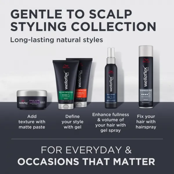 Wella Wellaflex Men gél na vlasy s extra silnou fixáciou 150 ml