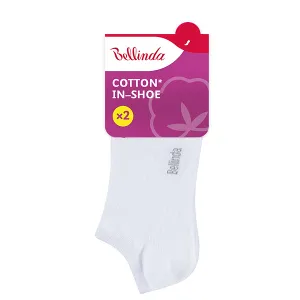 Bellinda 
COTTON IN-SHOE SOCKS 2x - Dámske krátke ponožky 2 páry - biela