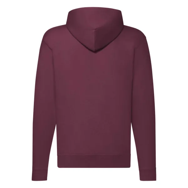 Burgundy Zippered Hoodie Classic Fruit of the Loom
