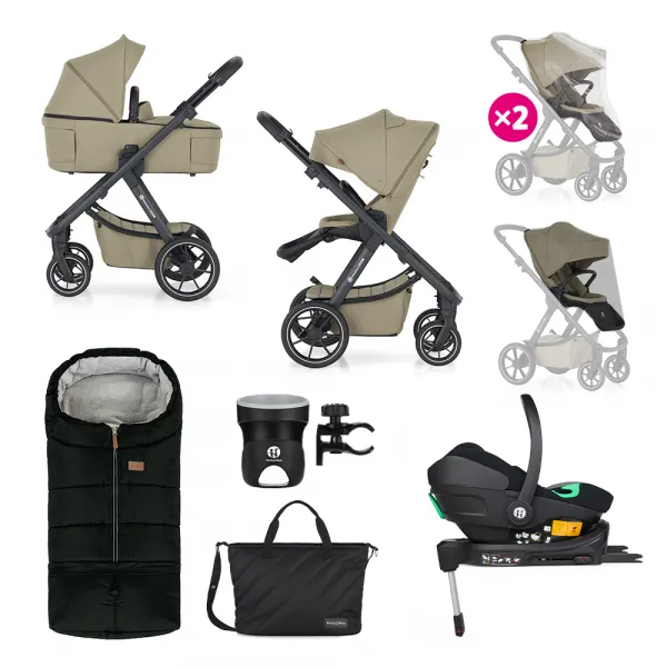 PETITEMARS Petite&Mars Icon Mossy Green XXL RWS + Core Pro i-Size Black Grey + Báza