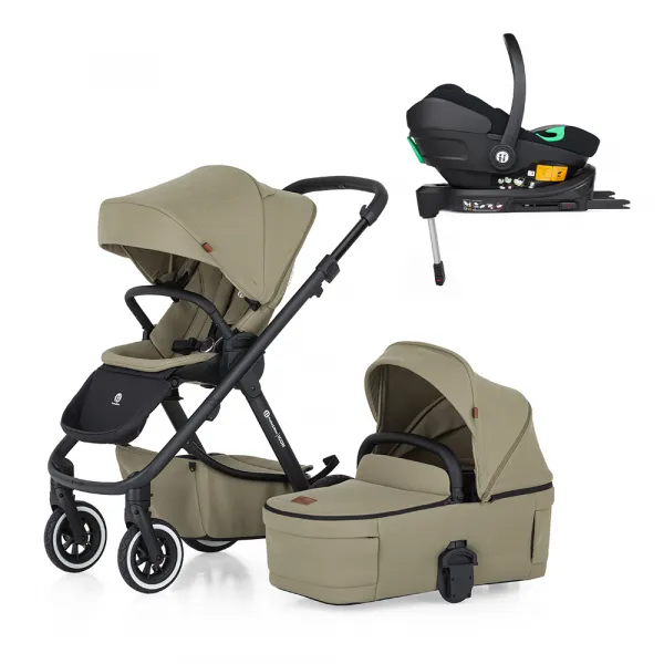 PETITEMARS Petite&Mars Icon Mossy Green LITE AIR + Core Pro i-Size Black Grey + Báza