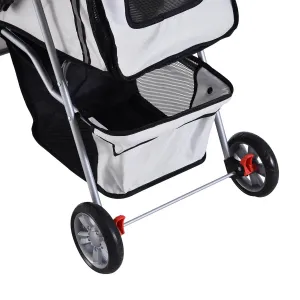 PawHut Kočárek pro psy do 10 kg a 35 cm, šedý