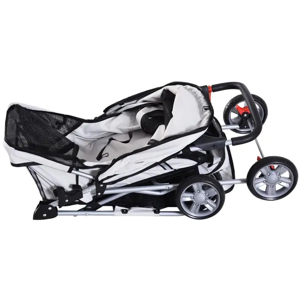 PawHut Kočárek pro psy do 10 kg a 35 cm, šedý