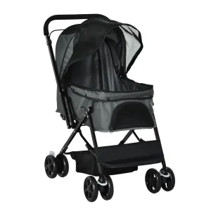 PawHut Kočárek pro psy do 10 kg a 43 cm, šedý