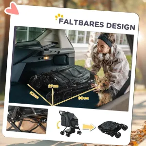 PawHut Kočárek pro psy do 10 kg a 43 cm, šedý