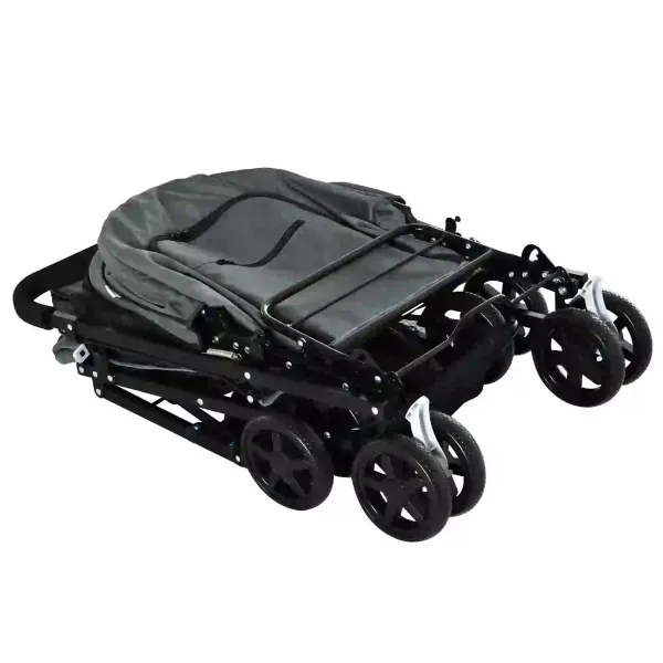 PawHut Kočárek pro psy do 10 kg a 43 cm, šedý