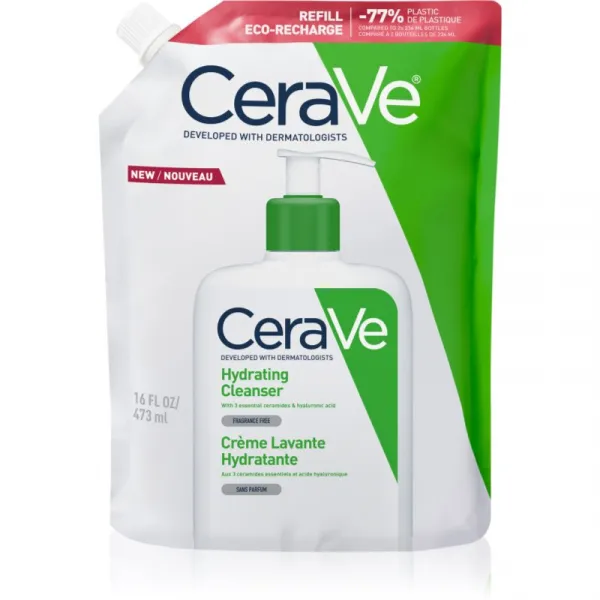 CeraVe Refill Hydrating Cleanser čistiaca emulzia s hydratačným účinkom náhradná náplň 473 ml