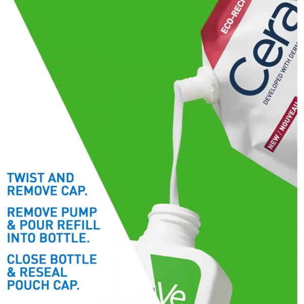 CeraVe Refill Hydrating Cleanser čistiaca emulzia s hydratačným účinkom náhradná náplň 473 ml