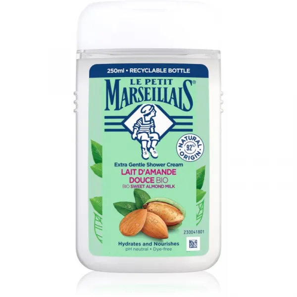 Le Petit Marseillais Sweet Almond Milk BIO krémový sprchový gél 250 ml
