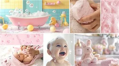BABYONO Hubka na umývanie - ružová