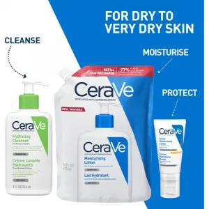 CeraVe Refill Moisturizing Lotion hydratačné mlieko na telo a tvár pre suchú až veľmi suchú pokožku náhradná náplň 473 ml