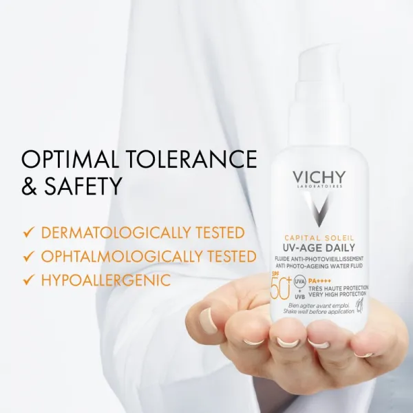 Vichy Capital Soleil UV-Age Daily fluid proti starnutiu pleti SPF 50+ 80 ml