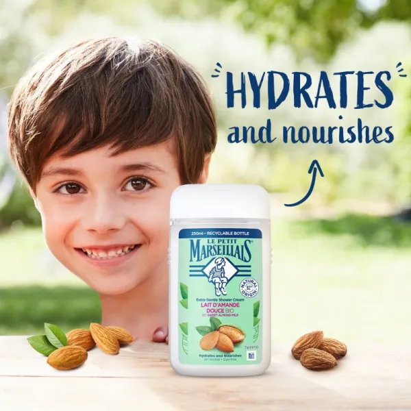 Le Petit Marseillais Sweet Almond Milk BIO krémový sprchový gél 250 ml
