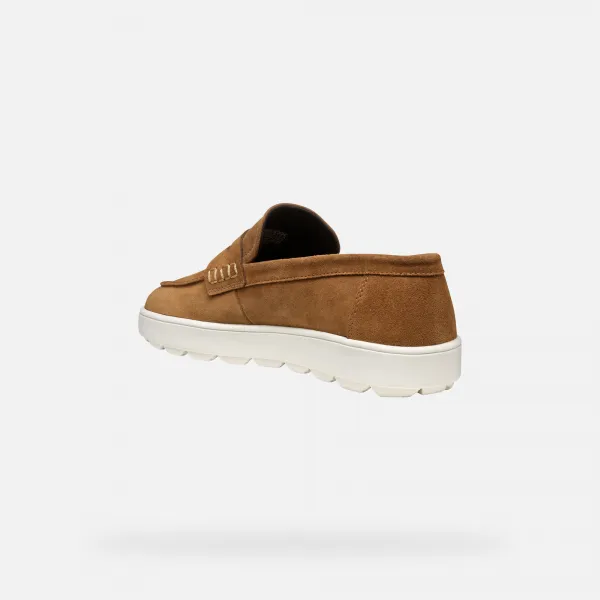 Light brown men's moccasins Geox Spherica ECUB-1 - Men's