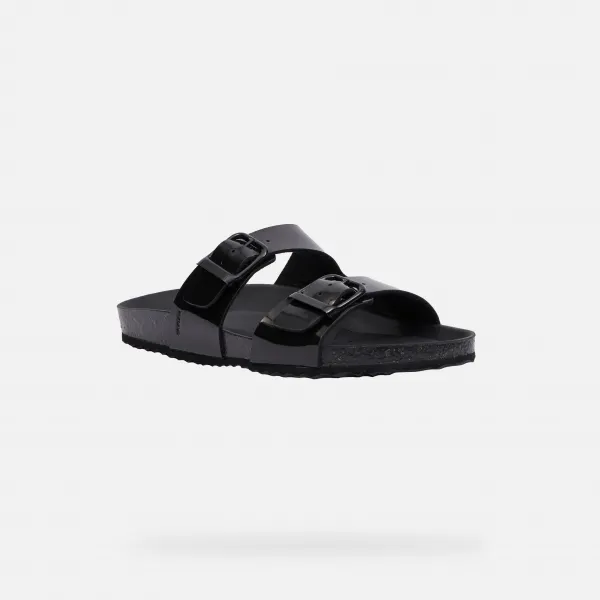 Black women's slippers Geox Brionia R - Women's