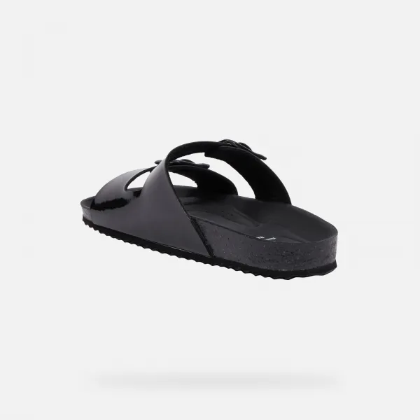 Black women's slippers Geox Brionia R - Women's
