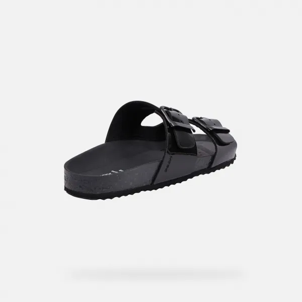 Black women's slippers Geox Brionia R - Women's