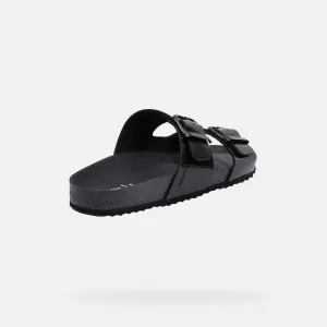 Black women's slippers Geox Brionia R - Women's